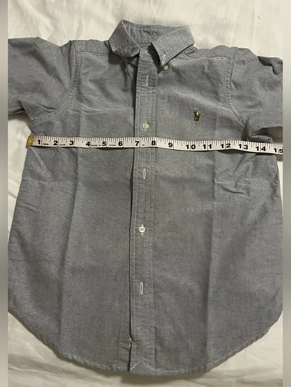 Polo by Ralph Lauren Gray Oxford Button-Down Shirt - Kids